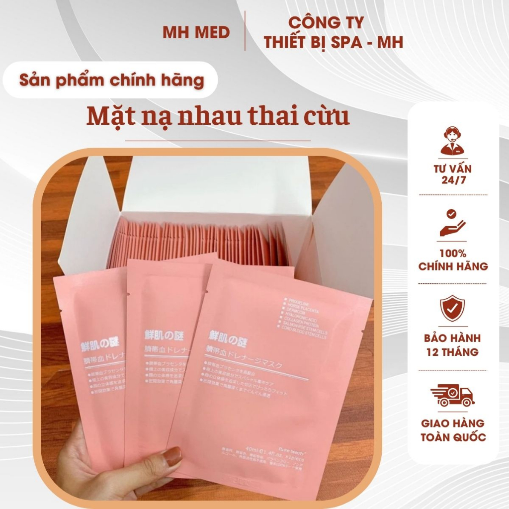 Mặt na nhau thai cừu 50 miếng,mặt na nhau thai tế bào gốc nhật bản chuyên dùng trong Spa,thẩm mỹ viện