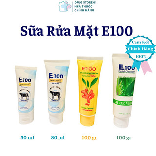 Sữa rửa mặt e100 sữa bò / nghệ / nha đam