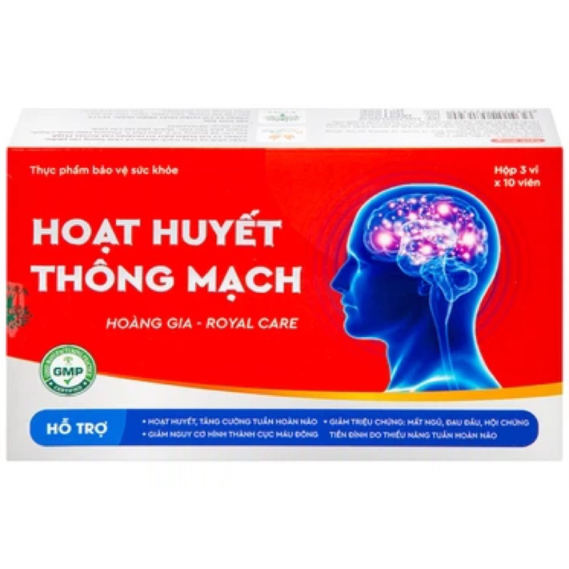 Viên uống Hoạt Huyết Thông Mạch Hoàng Gia Royal Care tăng tuần hoàn não
