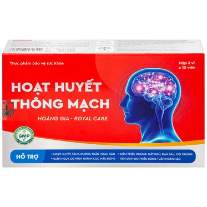 Viên uống Hoạt Huyết Thông Mạch Hoàng Gia Royal Care tăng tuần hoàn não