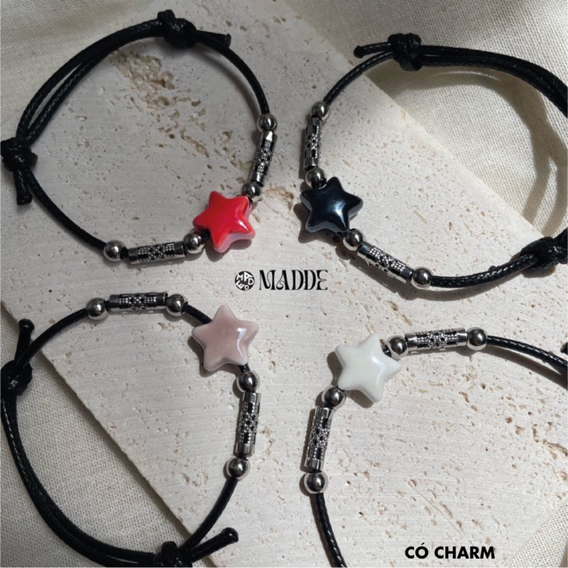Vòng tay sao gốm Madde  / sao nguyện ước / vòng tay đôi/ vòng tay tình bạn