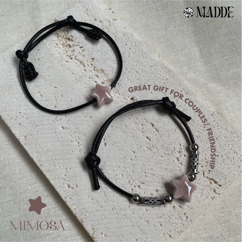 Vòng tay sao gốm Madde  / sao nguyện ước / vòng tay đôi/ vòng tay tình bạn
