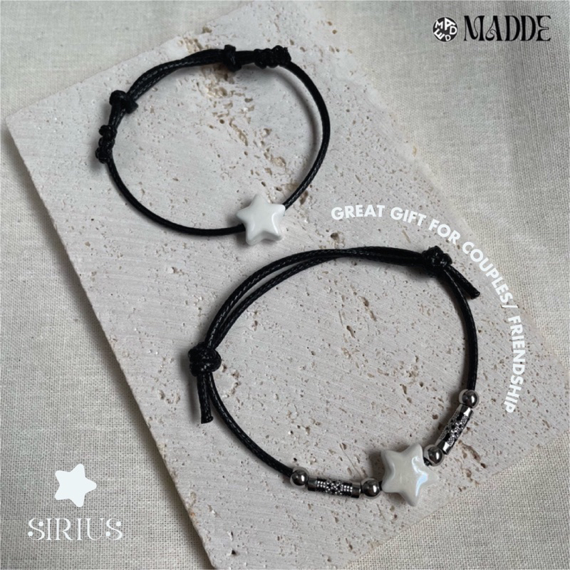 Vòng tay sao gốm Madde  / sao nguyện ước / vòng tay đôi/ vòng tay tình bạn