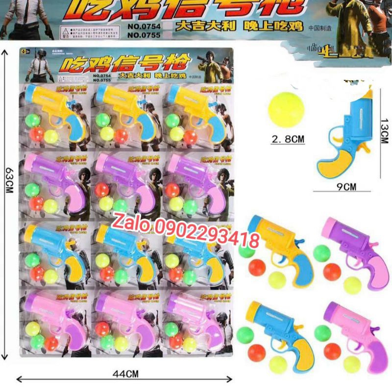 sỉ vỉ đồ chơi bắn bóng cho bé vỉ 12 bộ thoả sức chơi