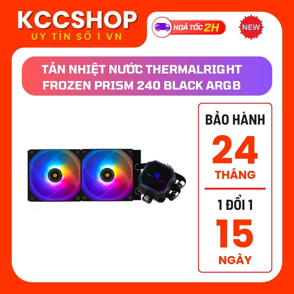 Bộ Tản Nhiệt Nước Frozen Prism 240 BLACK ARGB - Bh 24 tháng