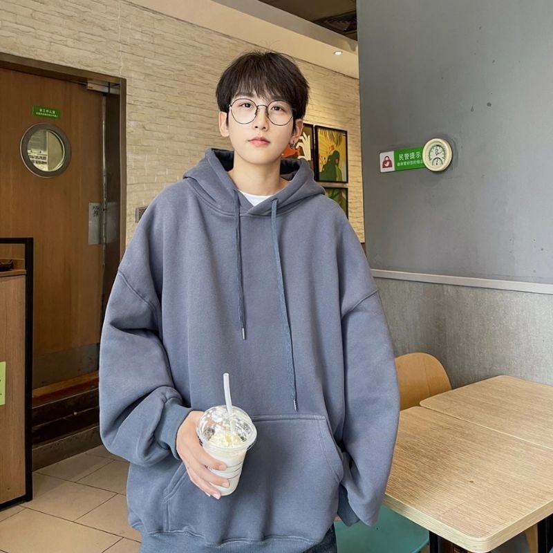ÁO HOODIE ZIP TRƠN MŨ 2 LỚP NỈ BÔNG THIẾT KẾ ĐƠN GIẢN BASSIC NAM NỮ OVERSIZE ---ÁO HOODIE TRƠN