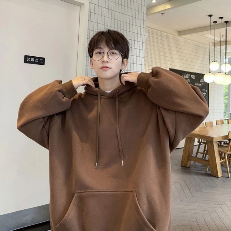 ÁO HOODIE ZIP TRƠN MŨ 2 LỚP NỈ BÔNG THIẾT KẾ ĐƠN GIẢN BASSIC NAM NỮ OVERSIZE ---ÁO HOODIE TRƠN