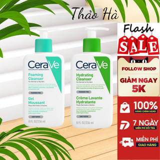Sữa rửa mặt Cerave Foaming Facial Cleanser bản Pháp - Cerave da dầu & Da Khô