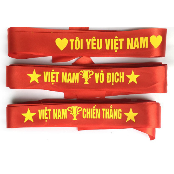 BĂNG RÔN CỔ ĐỘNG VIÊN VN - SẢN PHẨM IN KHÔNG BONG TRÓC