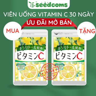 Viên uống bổ sung Vitamin C Seedcoms kết hợp Xylitol chua ngọt tự nhiên