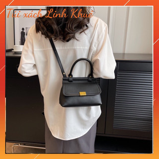 Túi xách tay túi đeo chéo 1 quai khoá bấm size 21 phong cách basic