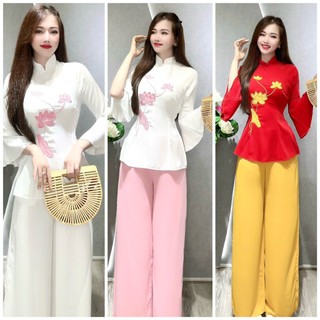 Đồ lam đi chùa # bà lai sen lụa đông hưng# quần áo nữ