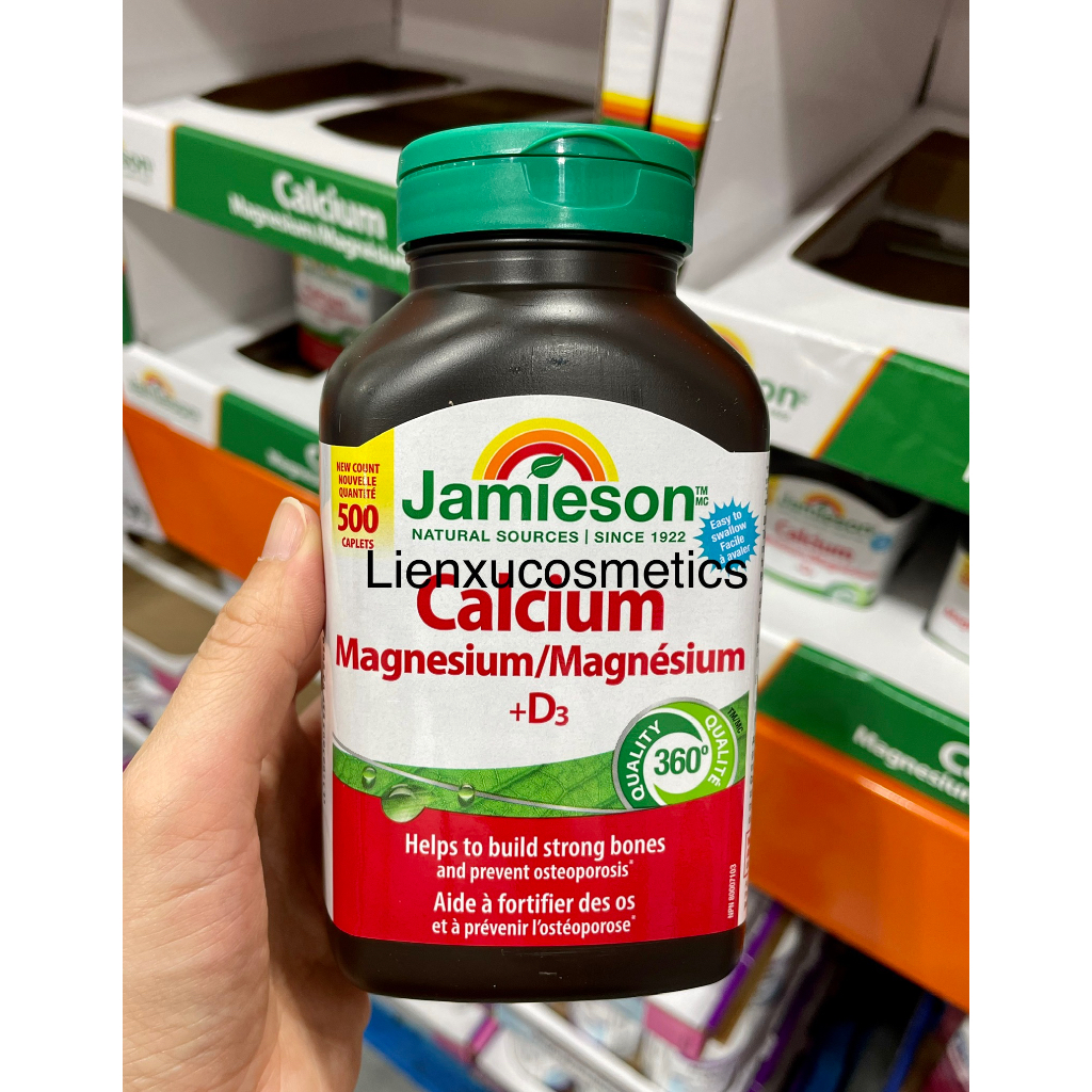 [Mẫu mới] Viên uống Jamieson bổ sung Canxi, magnesium& D3 500 viên