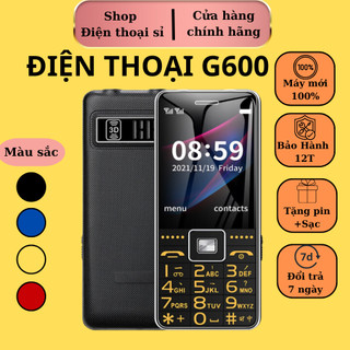 (Full Box)Điện thoại Người Già G600 2 sim, Loa To, Sóng Khỏe, Pin cực trâu - Full box