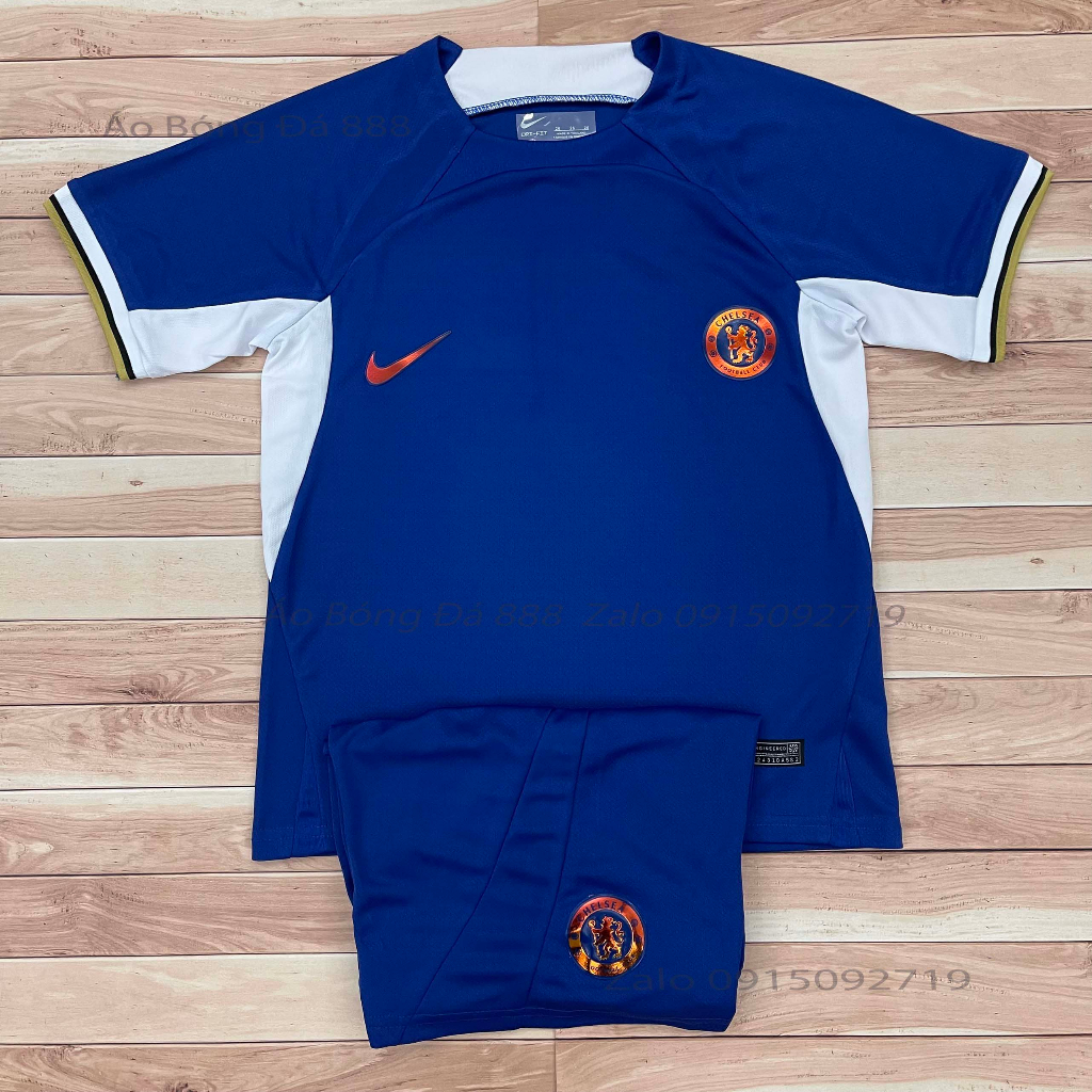 Bộ Quần Áo Bóng Đá Trẻ Em, Áo Đá Banh Trẻ Em CLB Chelsea Sân Nhà 23/24 - Vải Polyester Gai Thái Cao Cấp