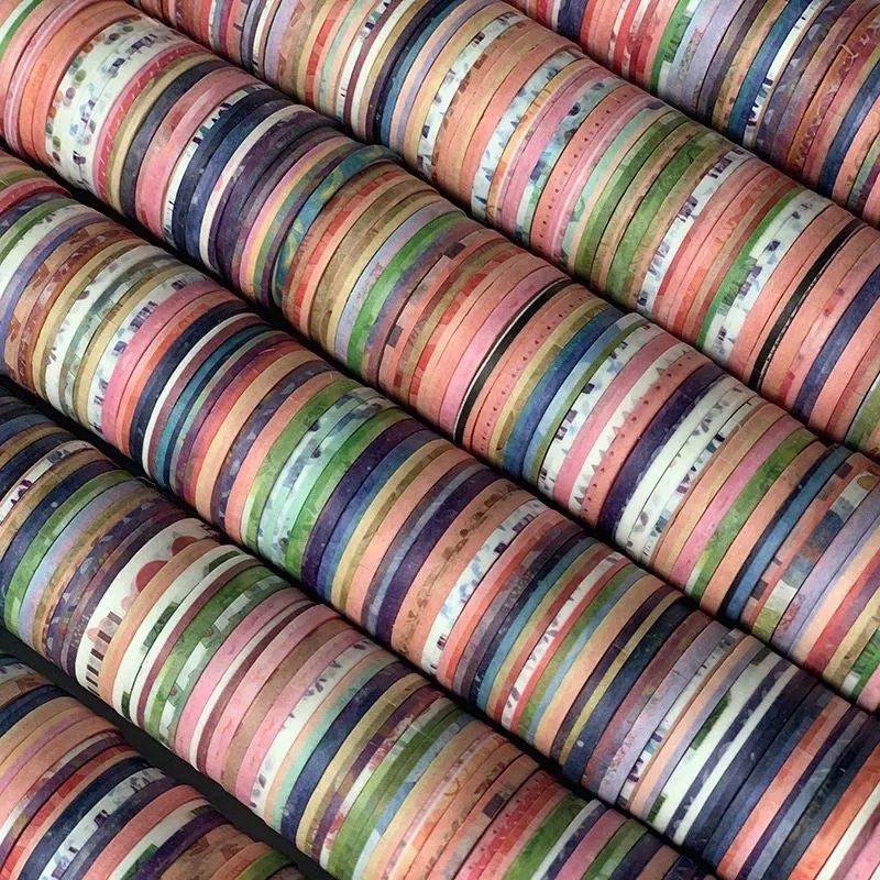 Sét 50 Cuộn Washi Trang Trí Viền Nhiều Màu Sắc Loại 3mm