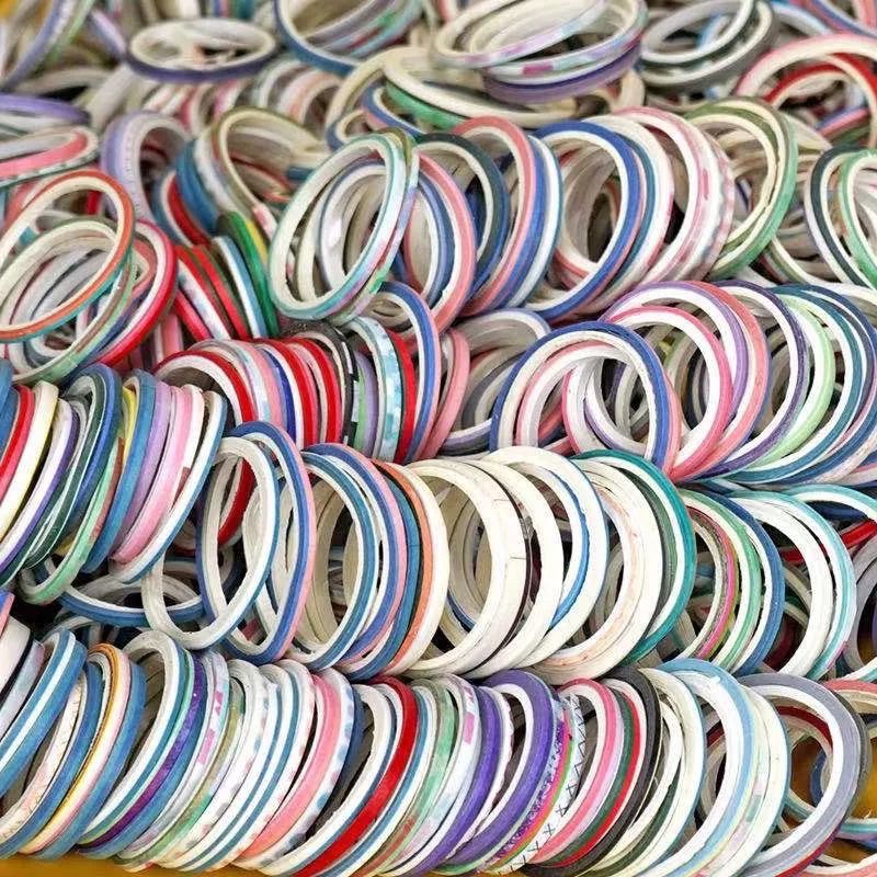 Sét 50 Cuộn Washi Trang Trí Viền Nhiều Màu Sắc Loại 3mm