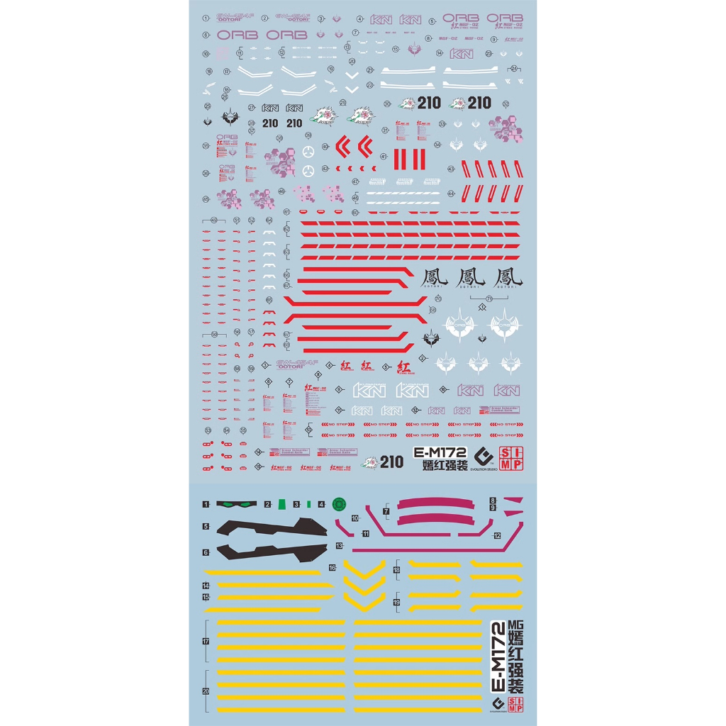 Đề can - Decal nước cho mô hình lắp ráp MG Strike Rouge Ootori