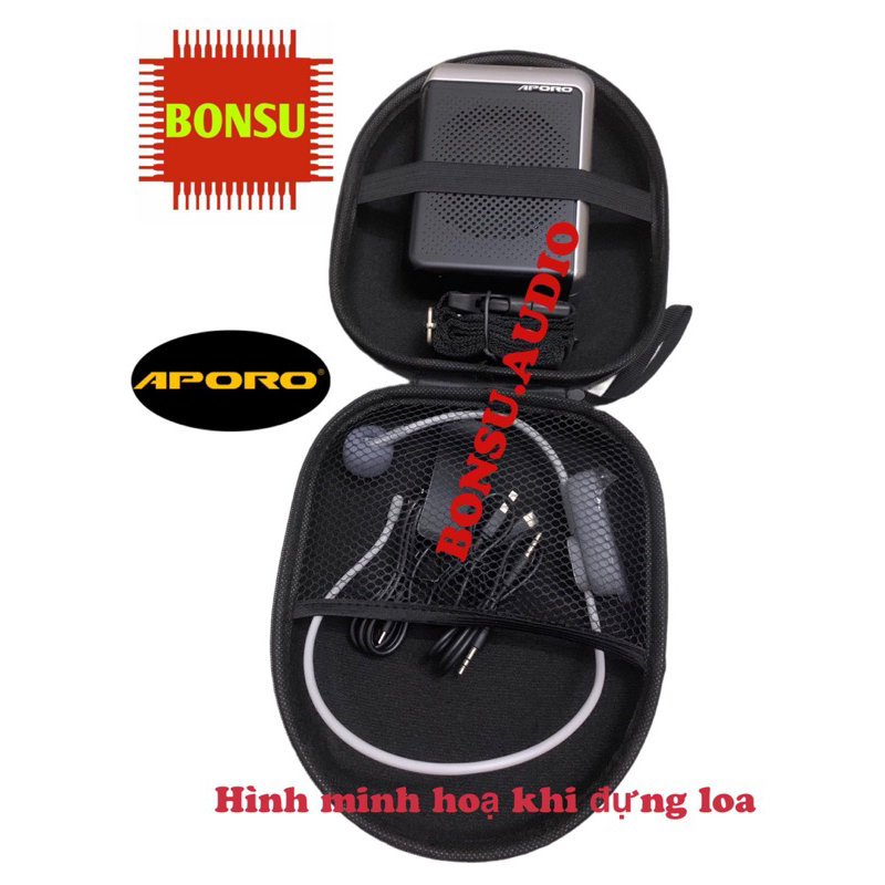 Túi đựng máy trợ giảng, loa trợ giảng Aporo hàng chính hãng chống sốc, chống nước cao cấp.