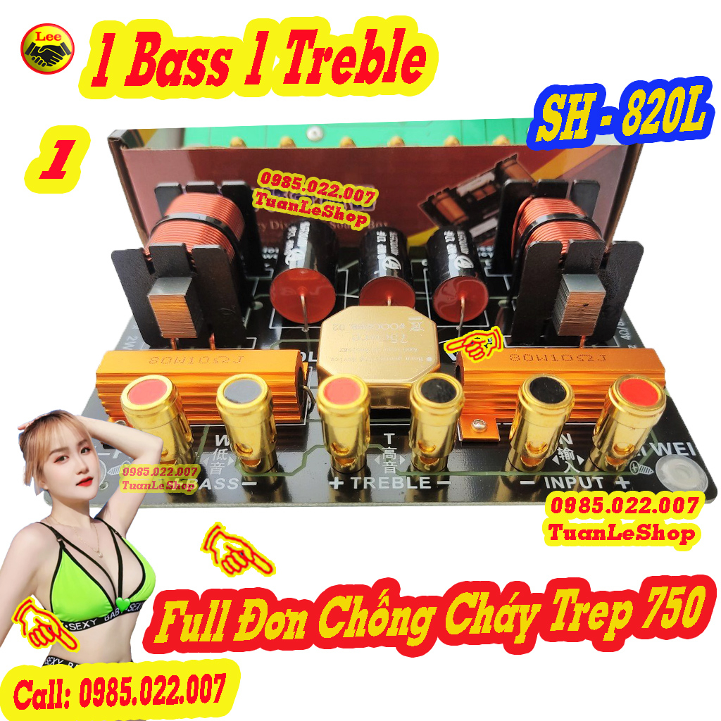 MẠCH LOA FULL BASS 40, BASS 30, MẠCH 1 BASS 1 TREBLE - MACH 820L - MẠCH PHÂN TẦN CHỐNG CHÁY TREBLE 850, TREP 750
