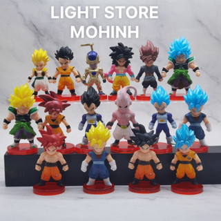   SET16-20  MÔ HÌNH CHIBI CÁC NHÂN VẬT TRONG ANIME DRAGON BALL GOKU VEGETA VEGETO BUU FRIEZA FIGUREM SƯU TẦM TRANG TRÍ 