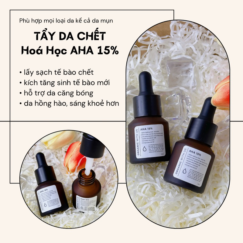 TẨY DA CHẾT DA MẶT AHA 15% [NEW UPDATE]