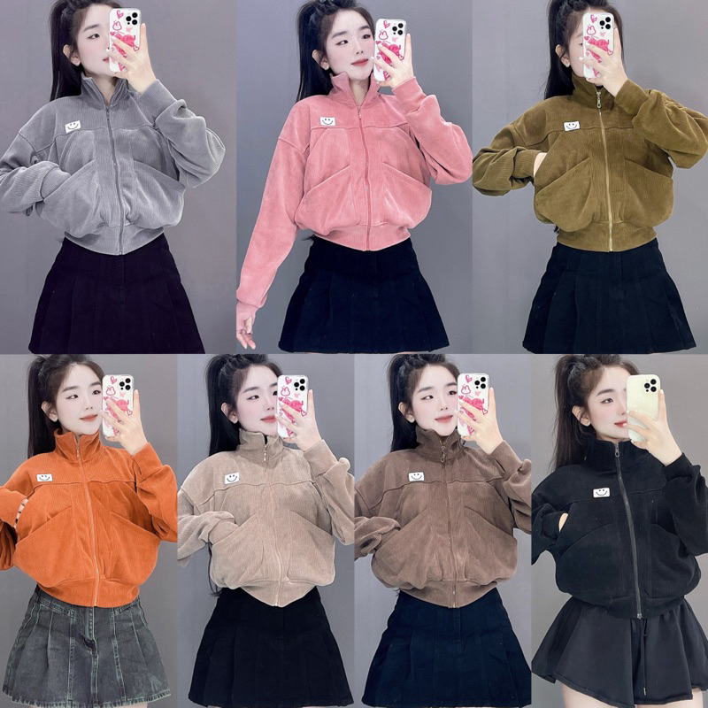 Áo khoác túi đắp _ Quỳnh Hí store