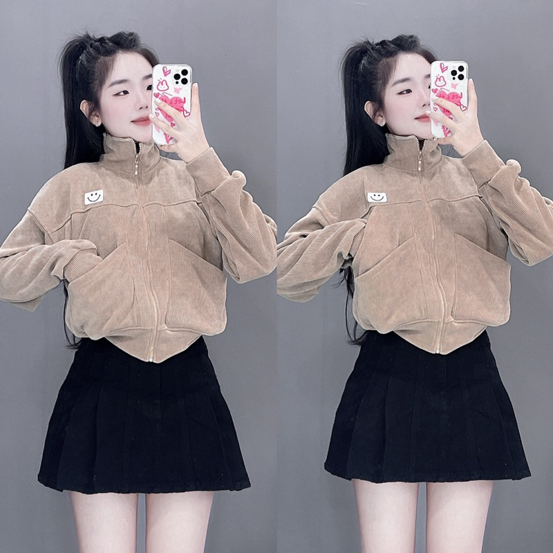 Áo khoác túi đắp _ Quỳnh Hí store