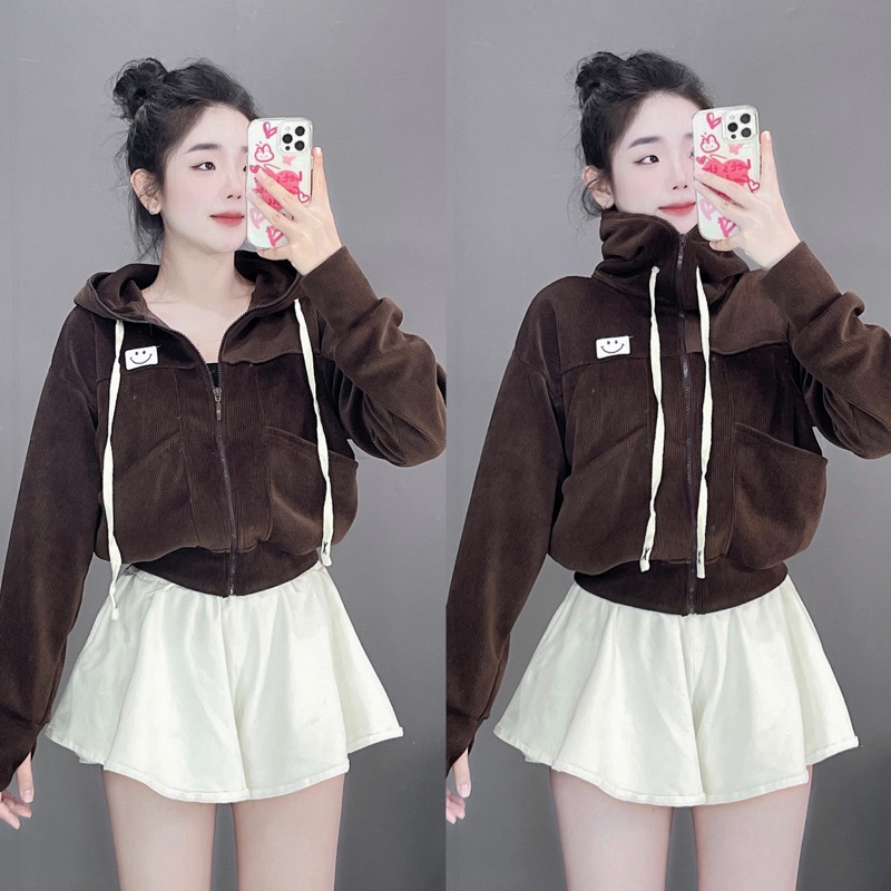 Áo khoác túi đắp _ Quỳnh Hí store
