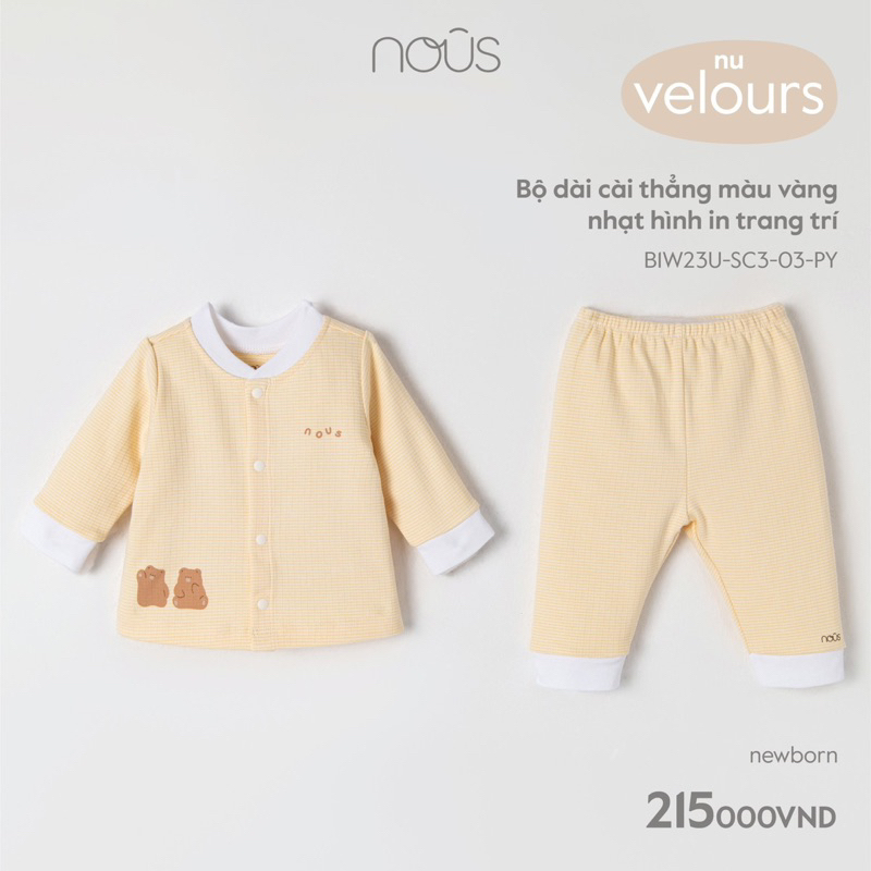 NOUS newborn 2023 - Bộ dài tay Nous size NB BEOKIDS
