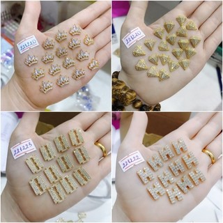 Charm nail mẫu chữ H , Dao lam , Viên kim cương đính đá hàng cao cấp không bay màu các mẫu charm hot 2023