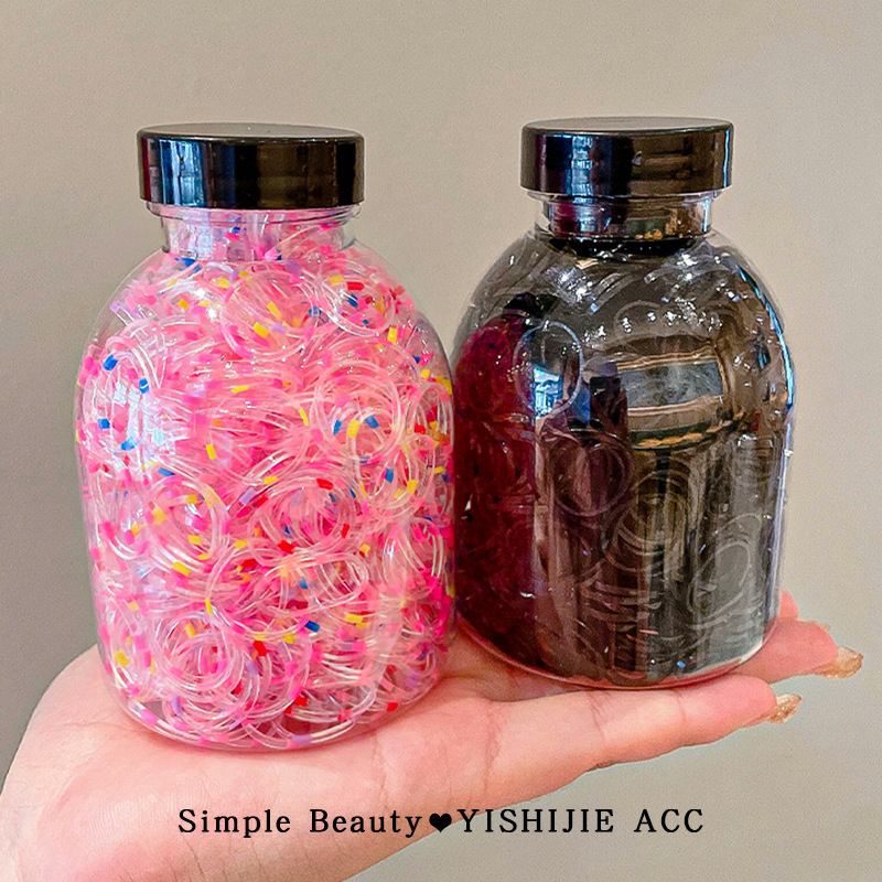 Hộp Set 1000 Dây Thun Buộc Tóc Nhiều Màu Cho Bé Trong Bình - SẢN PHẨM TREND