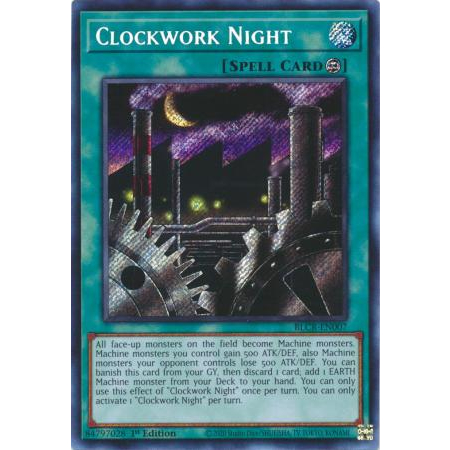 [BLCR-EN007] Thẻ bài Clockwork Night  Secret Rare 1st Edition