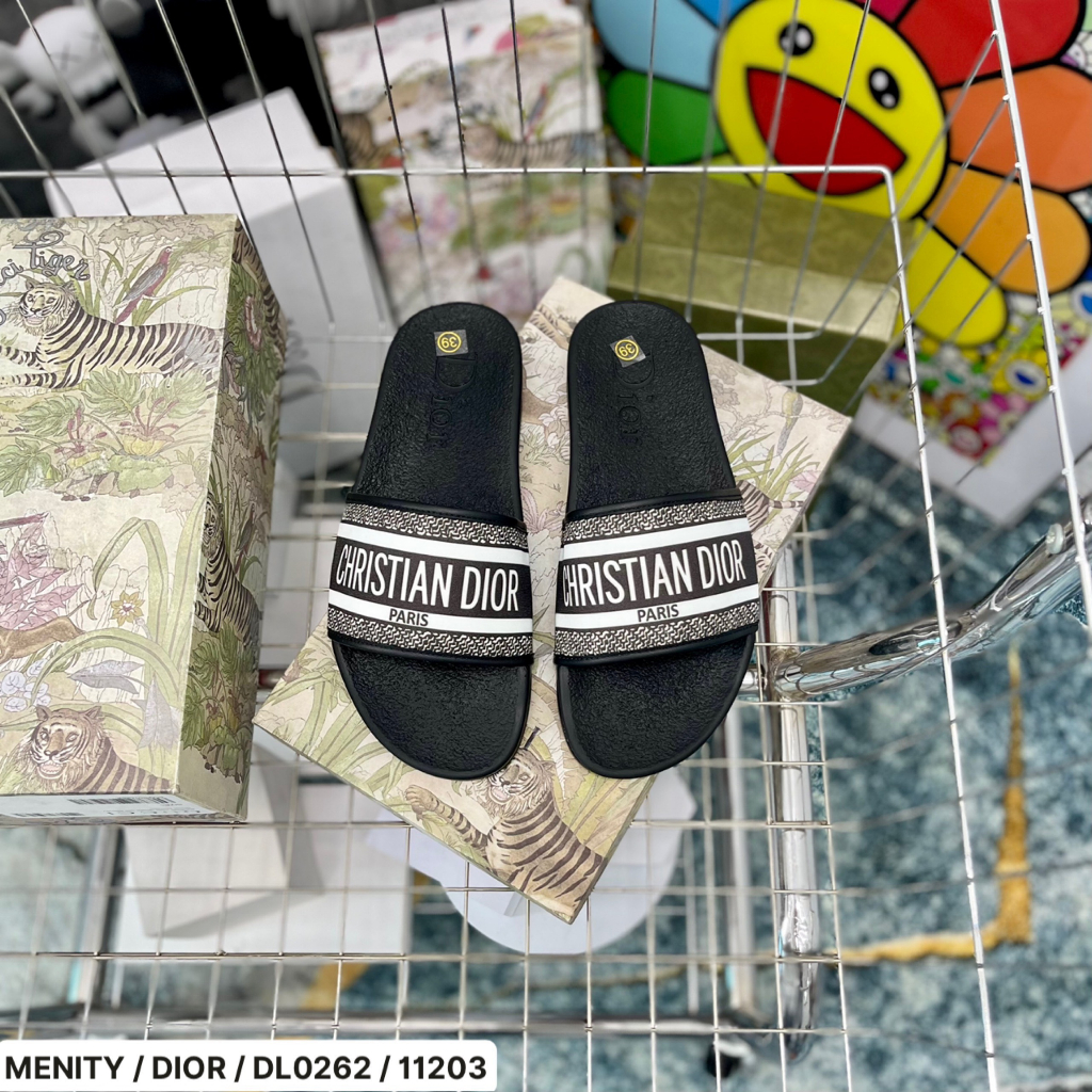 Dép lê quai ngang nam, Dép dior CD hàng hot trend 2023 mẫu mới nhất
