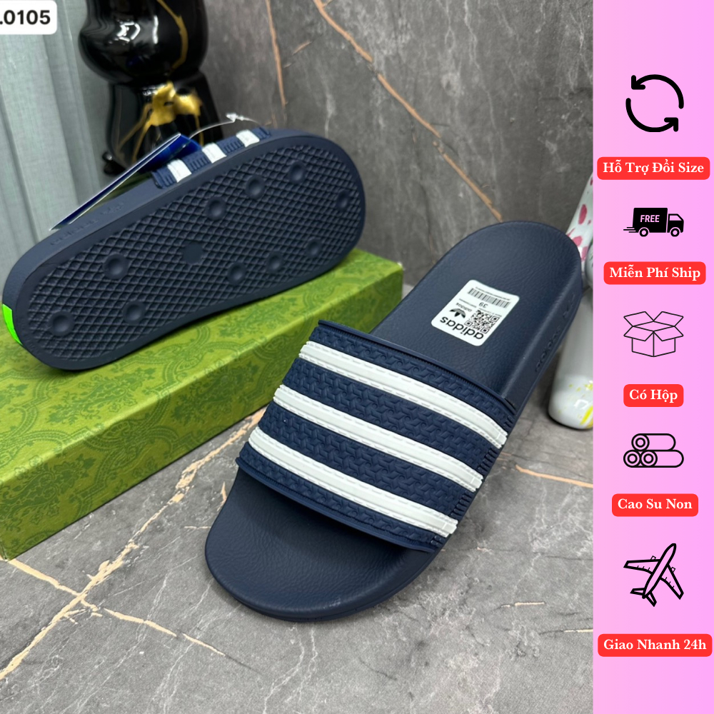 Dép nam adidas adilatte, dép quai ngang thể thao nam mẫu mới nhất 2023, đế cao su đúc hàng đẹp
