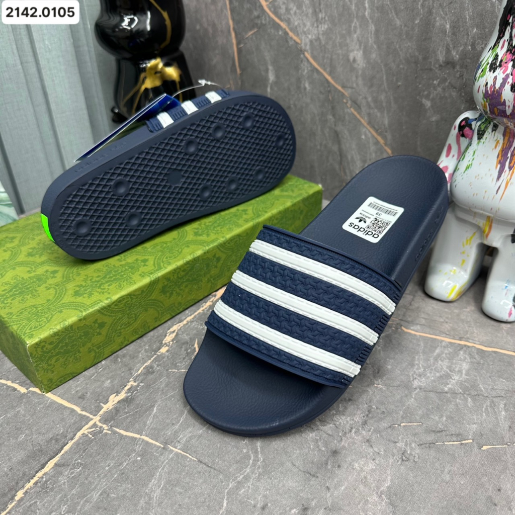 Dép nam adidas adilatte, dép quai ngang thể thao nam mẫu mới nhất 2023, đế cao su đúc hàng đẹp