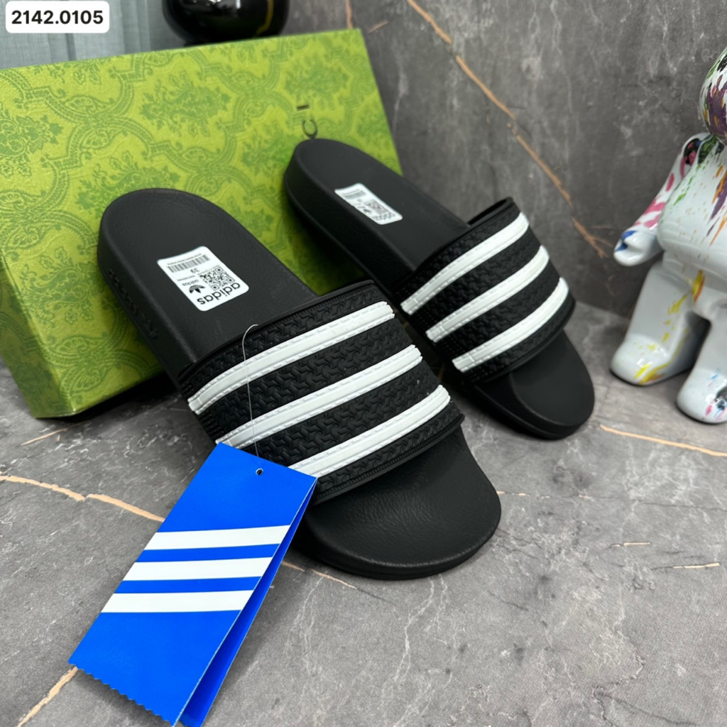 Dép nam adidas adilatte, dép quai ngang thể thao nam mẫu mới nhất 2023, đế cao su đúc hàng đẹp