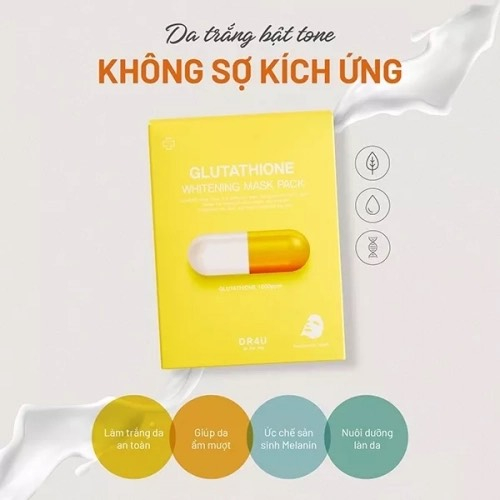 Mặt Nạ Dr4U Retinol & Glutathione Xóa Nhăn, Sáng Da, Đều Màu