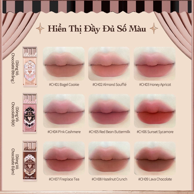Son Môi Flower Knows Chocolate Lip Cream Mềm Mịn 4.5g