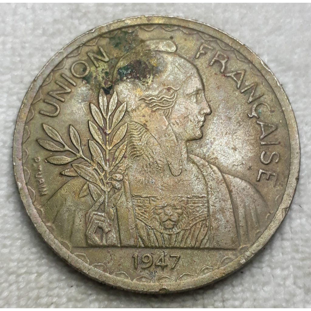 Đồng xu Đông Dương 1 Piastre 1947