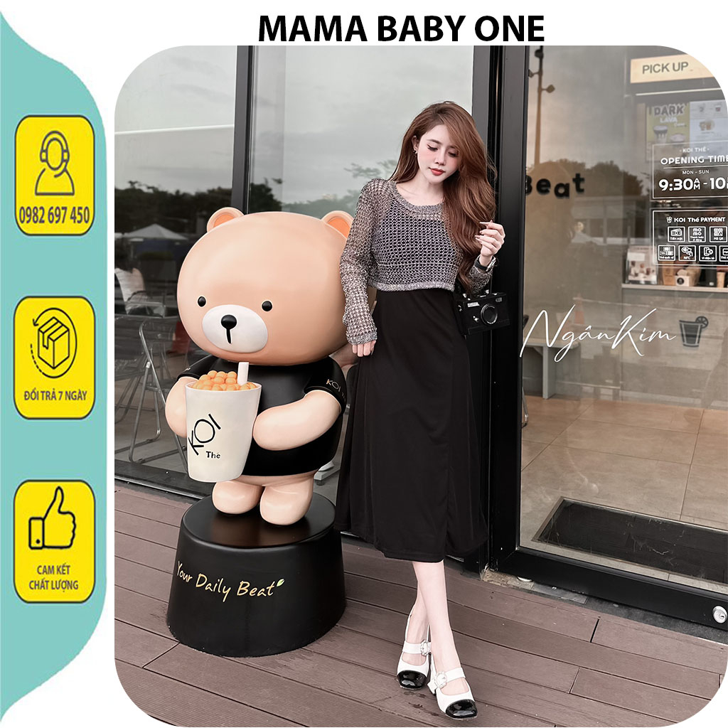 SET VÁY ĐẦM LEN MONGTOGI QUẢNG CHÂU CAO CẤP-ĐẦM BẦU THỜI TRANG HÀN PHONG CÁCH TRẺ TRUNG FRESIZE MẶC BẦU SAU SINH