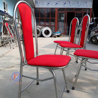 Ghế gấp Inox đệm da.