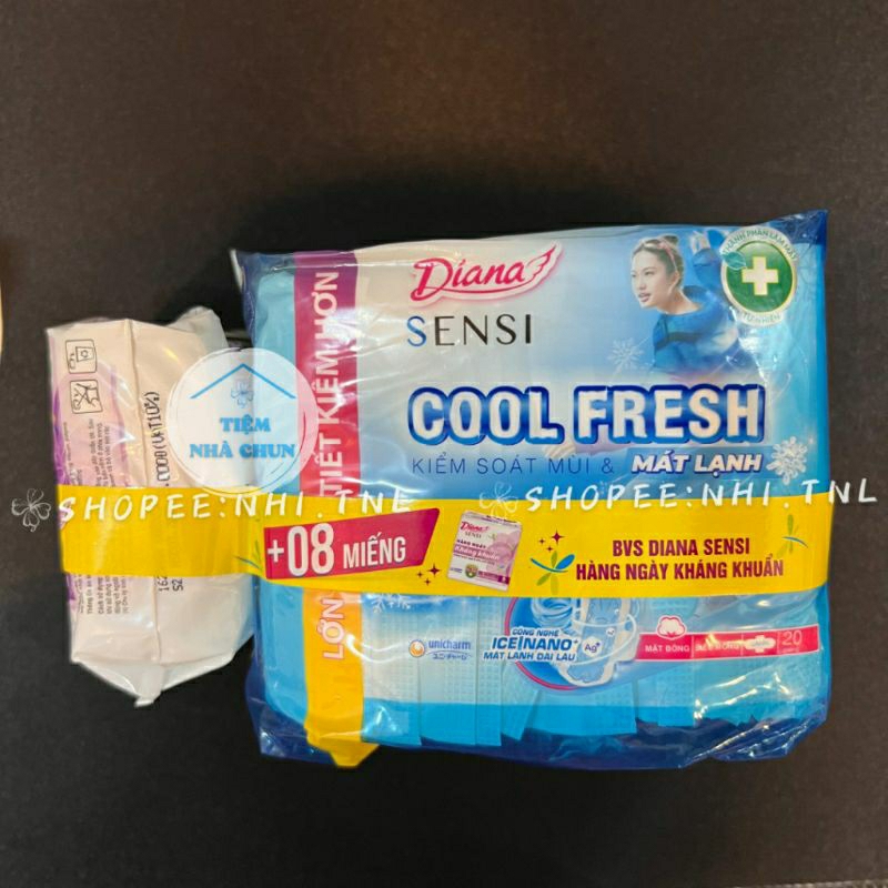 🏰 HCM 🏰 Combo 6 gói băng vệ sinh Diana cool fresh mỏng cánh / không cánh