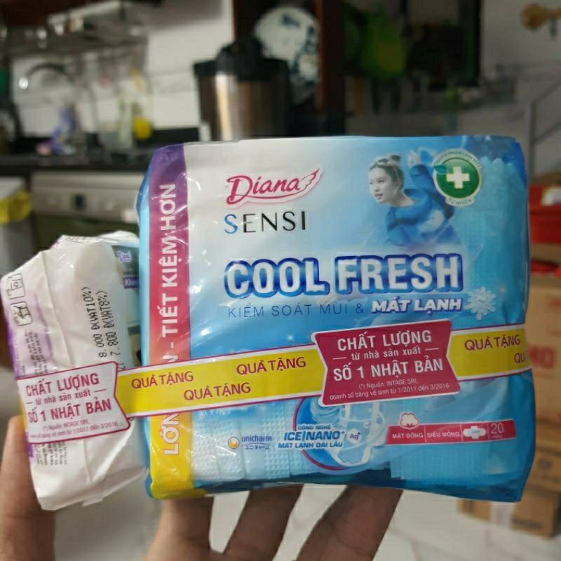 🏰 HCM 🏰 Combo 6 gói băng vệ sinh Diana cool fresh mỏng cánh / không cánh