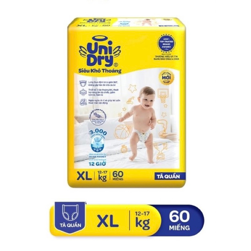 Tã quần unidry M74/ L68/XL60/XXL54