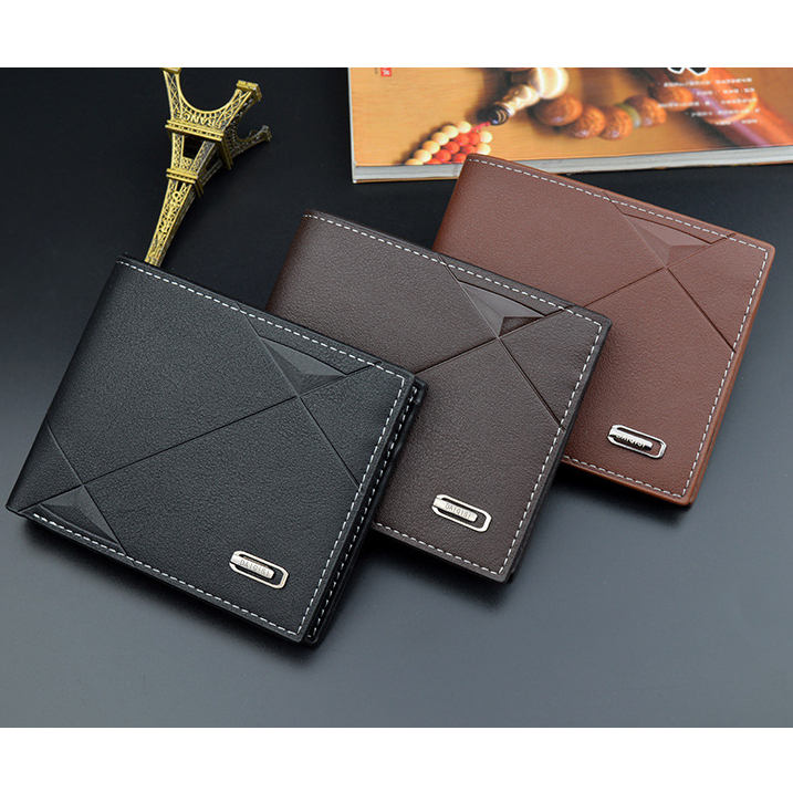 Ví bóp nam da cao cấp cầm tay hàn quốc ngắn nhỏ gọn giá rẻ màu đen nâu làm quà tặng nam giới menswear