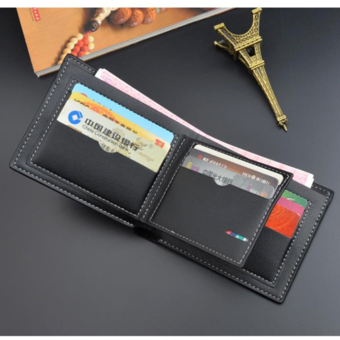 Ví bóp nam da cao cấp cầm tay hàn quốc ngắn nhỏ gọn giá rẻ màu đen nâu làm quà tặng nam giới menswear