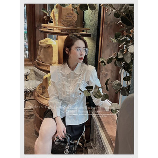 Áo sơ mi thô cánh tiên li viền trước ngược 💎