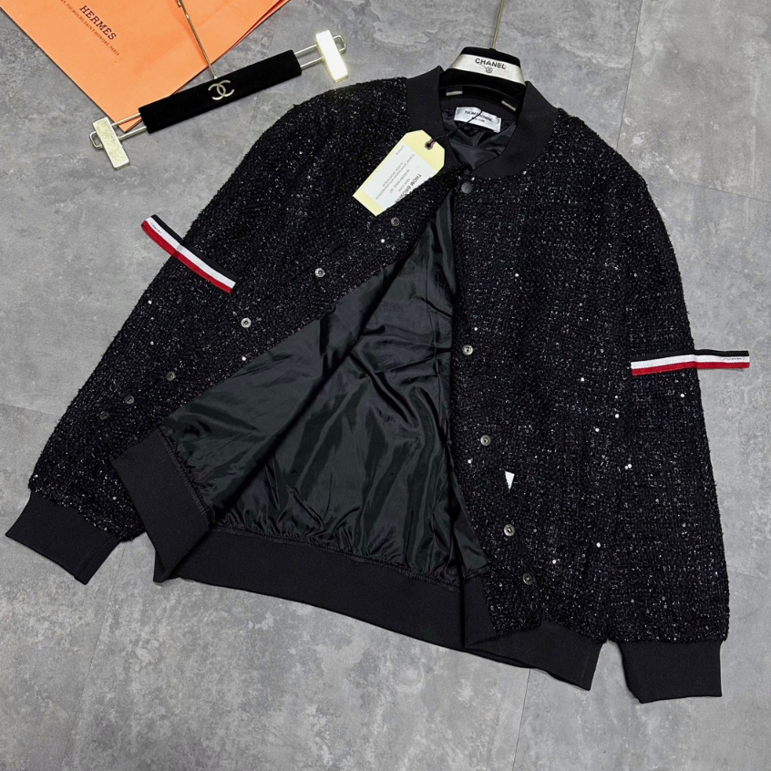 Áo khoác bomber kim tuyến thomebr hàng siêu cấp chính hãng bản neww 2023