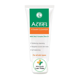 [mẫu mới] Kem rửa mặt Acnes Vitamin 100g giúp giảm thâm mờ sẹo hiệu quả